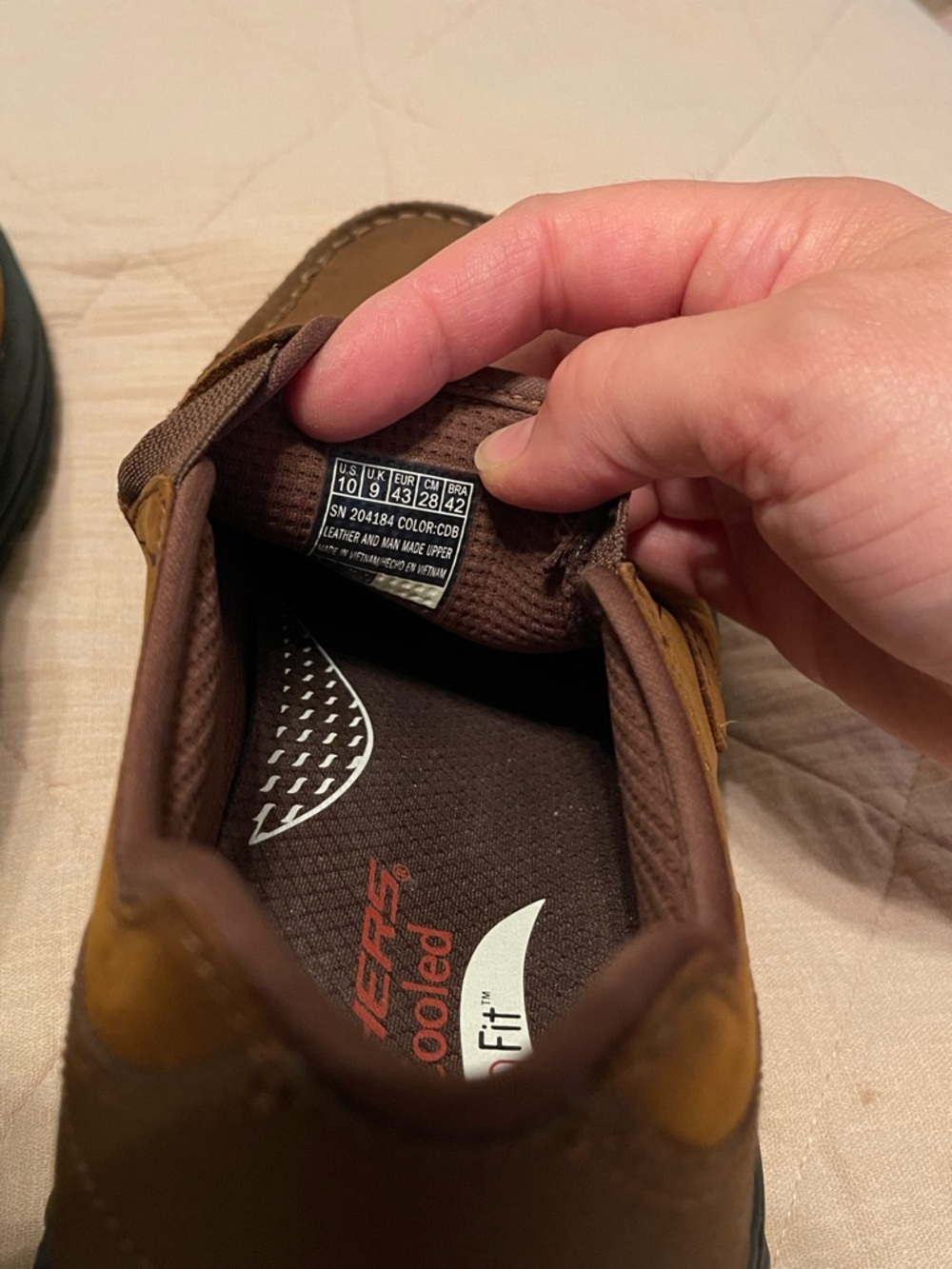 Skechers Brown Leather Slip-On Arch Fit Loafer - Picture 6 of 8